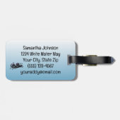 ホワイトウォーターリバーラフティングデザイン ラゲッジタグ (裏面横)