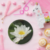 ホワイトウォーターリリーロータスフラワー紙プレート ペーパープレート (パーティー)