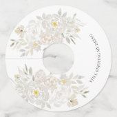 ホワイトウォーター結婚カラーフラワーズワイングラスラベル ワイングラスタグ (裏面)