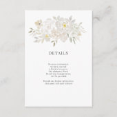 ホワイトウォーター結婚カラー牡丹詳細 エンクロージャーカード (正面)