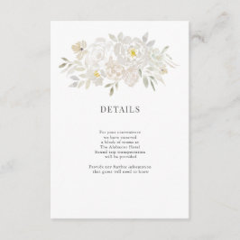 ホワイトウォーター結婚カラー牡丹詳細 エンクロージャーカード