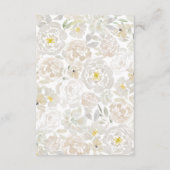 ホワイトウォーター結婚カラー牡丹詳細 エンクロージャーカード (裏面)