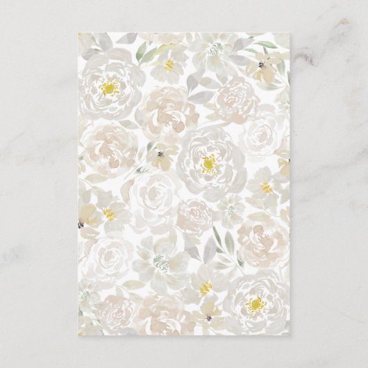 ホワイトウォーター結婚カラー牡丹詳細 エンクロージャーカード (裏面)