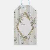 ホワイトウォーター絵を描カラーバラオンシャンパンシルク ギフトタグ (裏面)