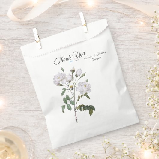 ホワイトウォーター絵を描カラーバラオンシャンパンシルク フェイバーバッグ (クリップ留めされた状態)