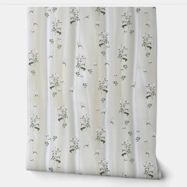 ホワイトウォーター絵を描カラーバラオンシャンパンシルク 壁紙 (ほどく)