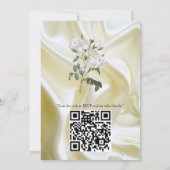 ホワイトウォーター絵を描カラーバラオンシャンパンシルク 招待状 (裏面)