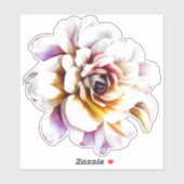 ホワイトウォーター色のバラ花 シール (シート)