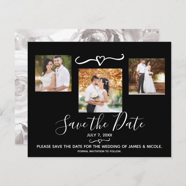 ホワイトウォーター色のフローラバラ写真の保存日付 (正面/裏面)