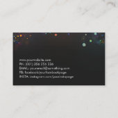 ホワイトウォーター色の木 – カラフル葉の数 名刺 (裏面)