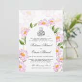 ホワイトウォーター色の植物性イスラム教結婚徒 招待状 (スタンド正面)