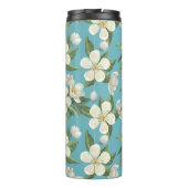 ホワイトウォーター色の花の緑葉の花 タンブラー (裏面)