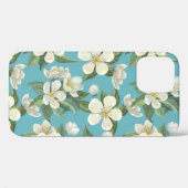 ホワイトウォーター色の花の緑葉の花 Case-Mate iPhoneケース (裏面 (横))