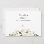 ホワイトウォーター色フローラベミーメイド・オブ・オーナー（花嫁付き添い人） 招待状 (裏面)