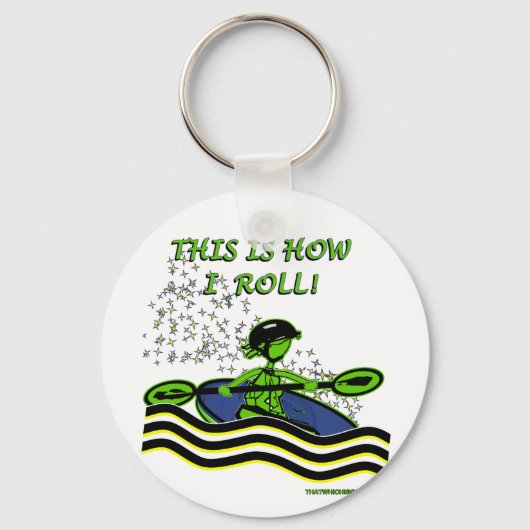 ホワイトウォーター転がカヤ キーホルダー (正面)