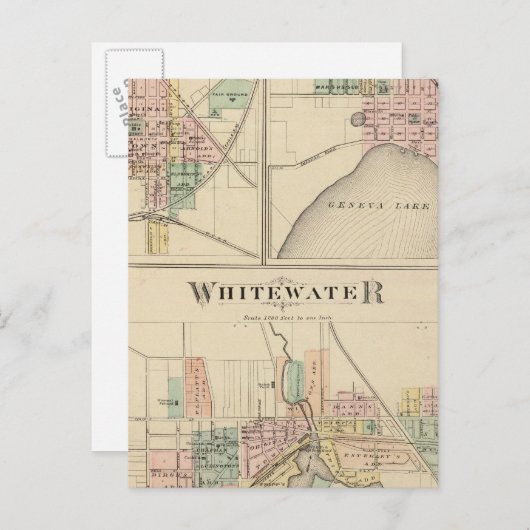 ホワイトウォーター、エルクランとジュネーブ ポストカード (正面/裏面)