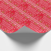 ホワイトウォーター・クリスマス・レッド・ラフターズの夢 ラッピングペーパー (角)