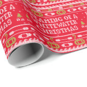 ホワイトウォーター・クリスマス・レッド・ラフターズの夢 ラッピングペーパー (ロールコーナー)