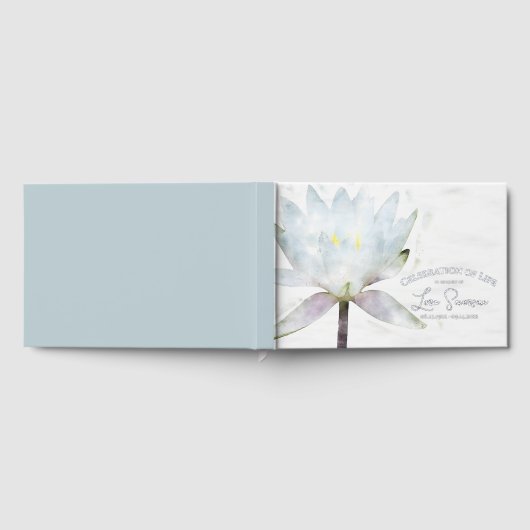 ホワイトウォーター・リリーお祝い・オブ・ライフ ゲストブック (全面)