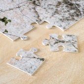 ホワイトウォールに赤いツタ ジグソーパズル (側面)