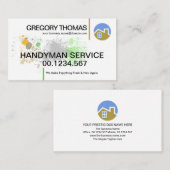 ホワイトウォール絵を描(ばちゃばちゃ)跳ねるハンディマンペインター 名刺 (正面/裏面)