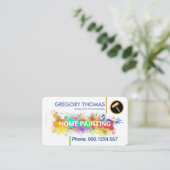 ホワイトウォール絵を描(ばちゃばちゃ)跳ねるホー絵を描ムズ 名刺 (スタンド正面)