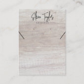 ホワイトウッドあなたのロゴイヤリングディスプレイカード 名刺 (正面)