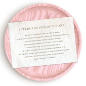 ホワイトウッドのアフターケアの手順 名刺