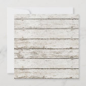 ホワイトウッドのピンクのバラ フレンチカントリー ウェディング 招待状 (裏面)