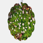 ホワイトウッドアネモン春の花 オーナメントカード (左)