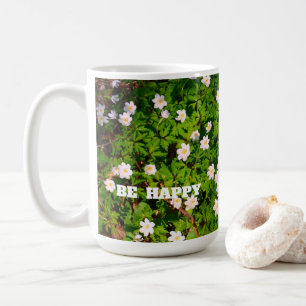 ホワイトウッドアネモーネ春の花ズハッピーホテル コーヒーマグカップ