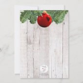 ホワイトウッドアンドパインブランチズホリデイ招待状 招待状 (裏面)