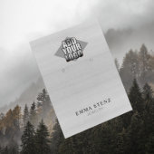 ホワイトウッドイヤリングのロゴジュエリー表示 名刺