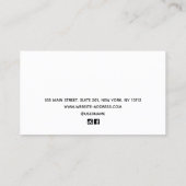 ホワイトウッドイヤリングジュエリー表示 コーリングカード (裏面)