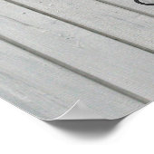 ホワイトウッドインスタグラム写真ハッシュタグのサイン結婚ー ポスター (角)