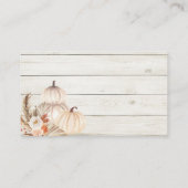 ホワイトウッドカボチャパンパスグラスキャンディーの数 エンクロージャーカード (裏面)