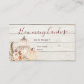 ホワイトウッドカボチャパンパスグラスキャンディーの数 エンクロージャーカード (正面)