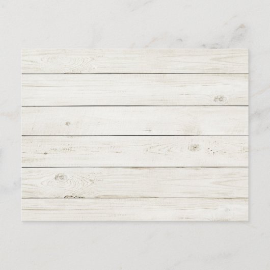 ホワイトウッドクリームカボチャベビー招待状 インビテーションポストカード (裏面)