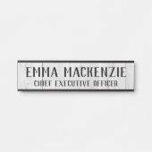 ホワイトウッドグレインぶら下がったズドアサイン名プレート サインプレート (正面)