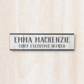 ホワイトウッドグレインぶら下がったズドアサイン名プレート サインプレート (正面)