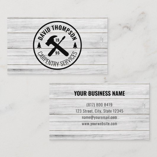 ホワイトウッドグレインプロフェッショナル 名刺 (正面/裏面)