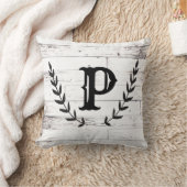 ホワイトウッドシャビー素朴ビーシックなローレルカントリー クッション (ブランケット)