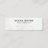 ホワイトウッドスタッドイヤリングジュエリー表示 コーリングカード (正面)