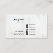 ホワイトウッドソーシャルメディアのアイコンの名刺 名刺 (正面)