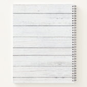 ホワイトウッドファミリーパーソナライズされたレシピ料理帳 ノートブック (裏面)