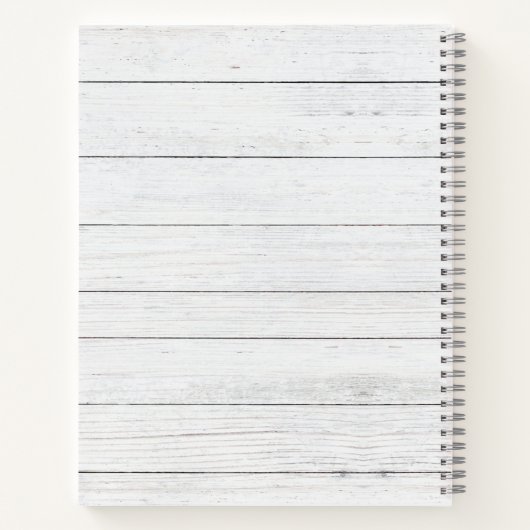 ホワイトウッドファミリーパーソナライズされたレシピ料理帳 ノートブック (裏面)