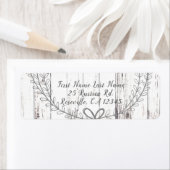ホワイトウッドファームハウス素朴カントリーウェディング ラベル (インサイチュ)