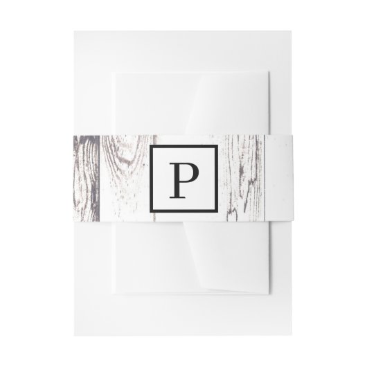 ホワイトウッドファームハウス素朴カントリーウェディング 招待状ベリーバンド (正面例)