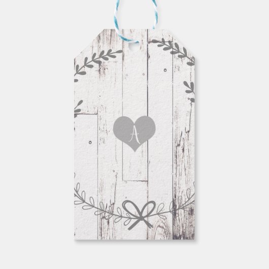 ホワイトウッドファームハ素朴ウスモノグラム結婚式の引き出物 ギフトタグ (裏面)