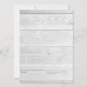 ホワイトウッドレースバタフライウェディング 招待状 (裏面)